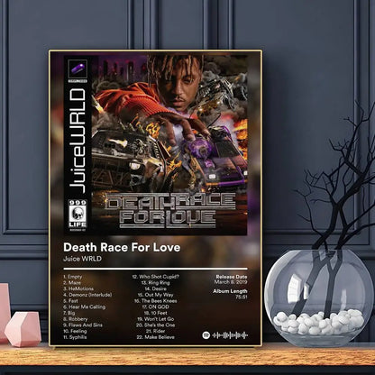 Rapper J-Juice W-WRLD Poster HD Art Sticky Wall Waterproof Home Living Room Bar Decoration