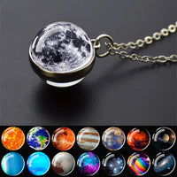 Solar System Galaxy Pendant Necklace | Unisex Astronomy Jewelry Gift