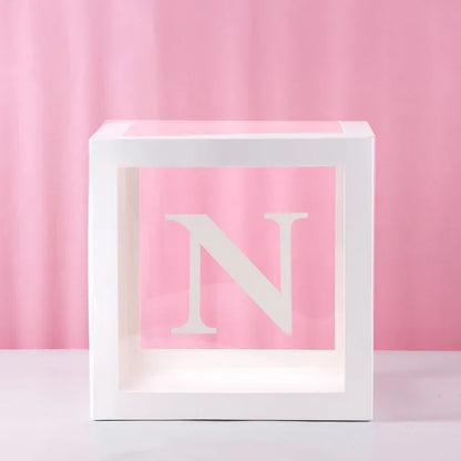 Birthday Balloon Boxes For Party Decorations 1st Happy Birthday Balloon Blocks Decor with ONE Letter Boy Girl Baby Shower Decor