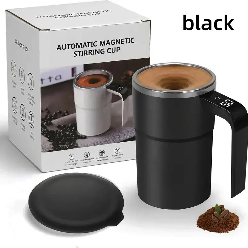 380ml Self Stirring Coffee Mug | IP67 Waterproof Automatic Magnetic Mixing Cup with LCD Display