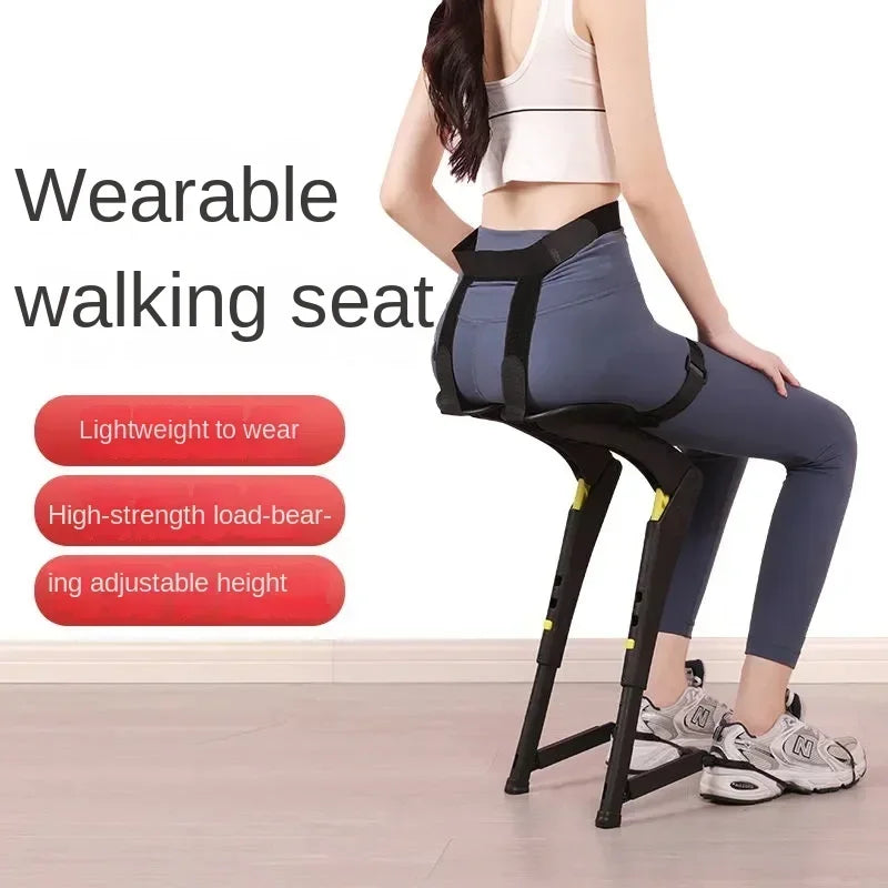 Wearable Exoskeleton Folding Chair Portable Outdoor Travel Seat Lightweight Stool