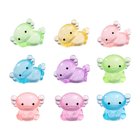 10-100 Flash Fat Axolotl Miniatures Ambystoma Mexicanum Phosphorescent Décoration Mousse Micropaysage Animaux Mignons Aquarium DIY