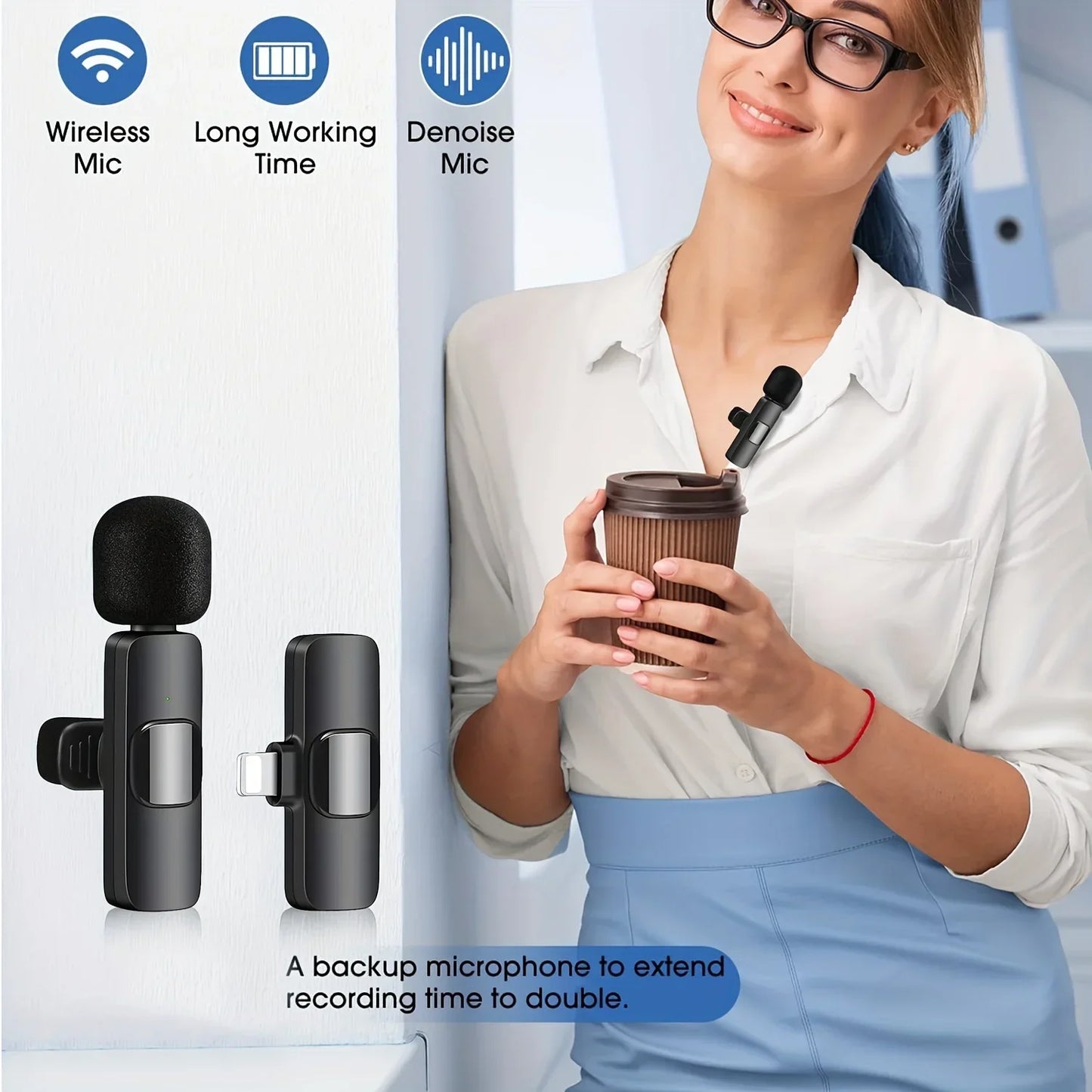 Wireless Lavalier Mic with Voice Activation