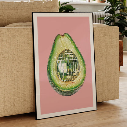 Peinture sur toile murale avocat boule disco Affiches photos pour salon chambre d'enfant Décoration intérieure