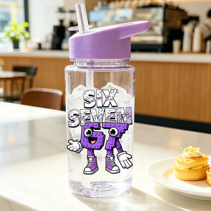500ml 67 Printed Straw Cup | BPA Free Summer Water Bottle