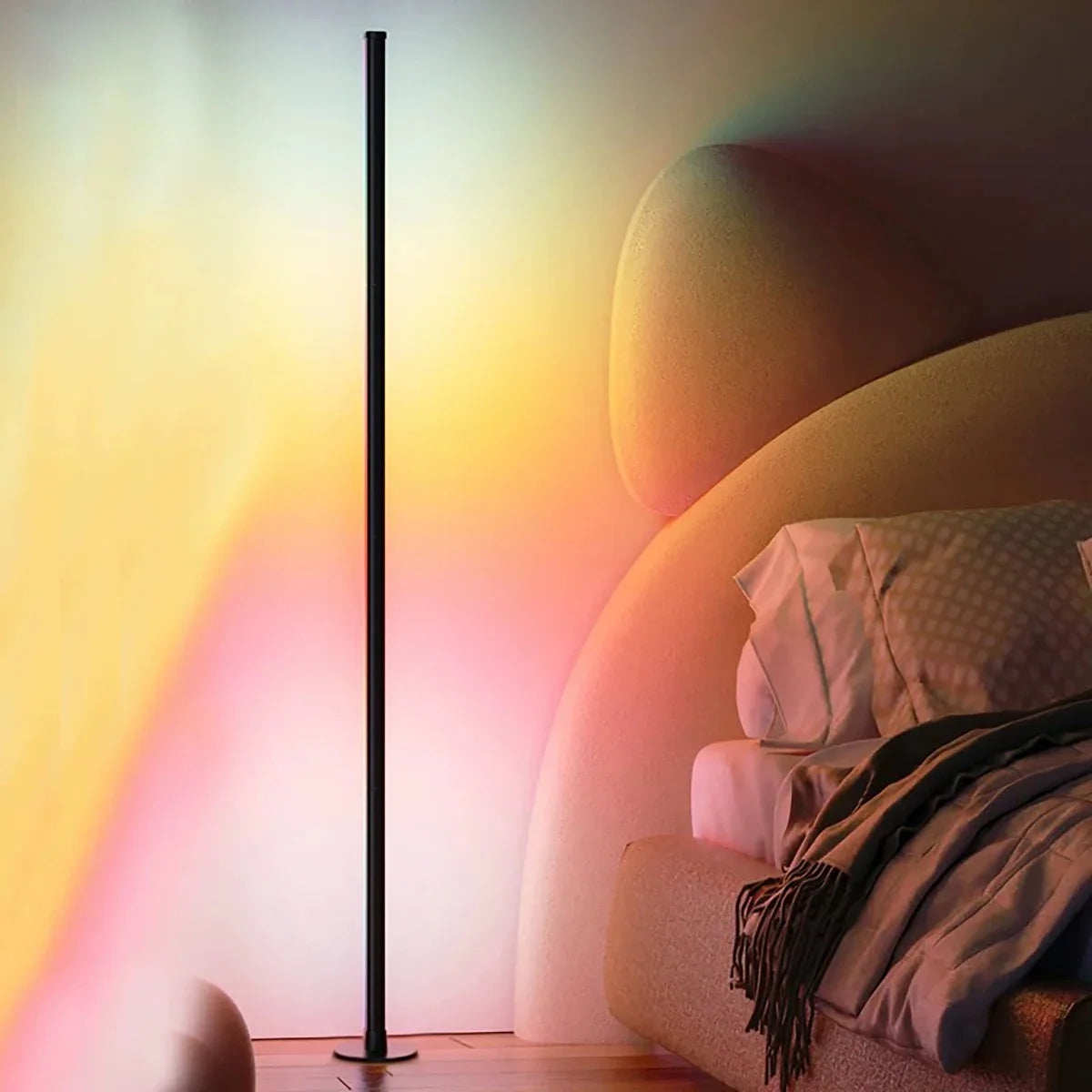 Smart RGB LED Floor Lamp App Control Music Sync Corner Light with Timer