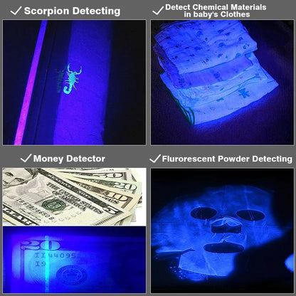 UV Flashlight 395nm Black Light | Mini UV Torch for Resin Curing and Stain Detection