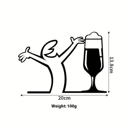 Line Figure Metal Poster for Living Room | Modern Switch Sticker Wall Art