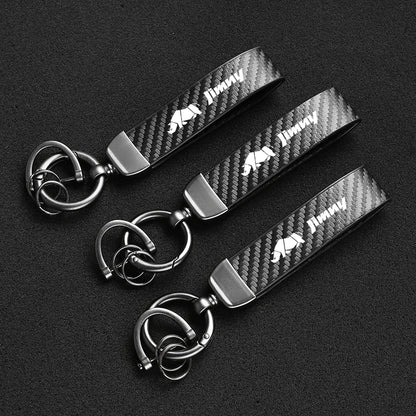 Carbon Fiber Style Keychain | Suzuki Car Key Accessory
