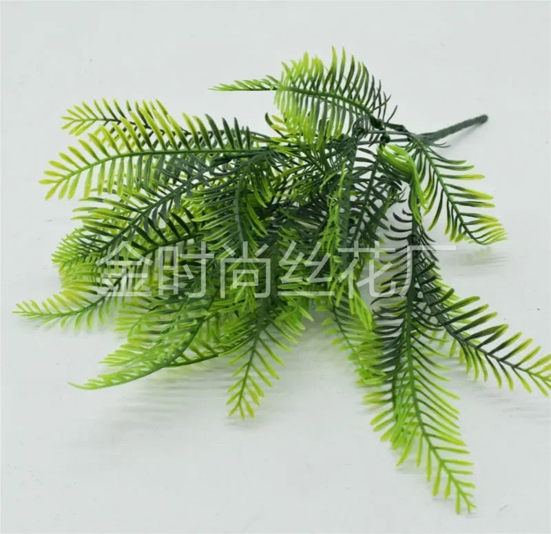 Planta artificial pequeña, helecho de Boston, hierba verde, decoración del hogar, hojas falsas, follaje, decoración de jardín, fiesta, bodas