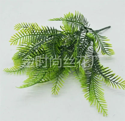 Planta artificial pequeña, helecho de Boston, hierba verde, decoración del hogar, hojas falsas, follaje, decoración de jardín, fiesta, bodas