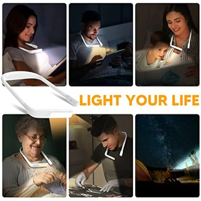 USB Rechargeable Reading Neck Light Hands Free Book Light for Bed Night