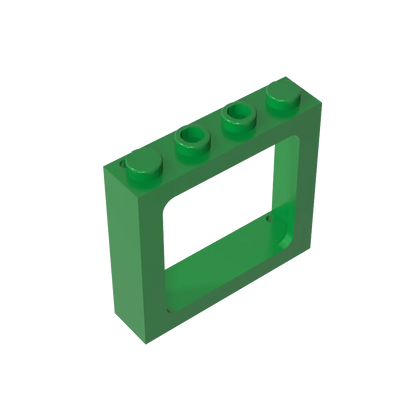 Gobricks Window 1 x 4 x 3 Train with Shutter Holes and Solid Studs on Ends | Compatible Building Block