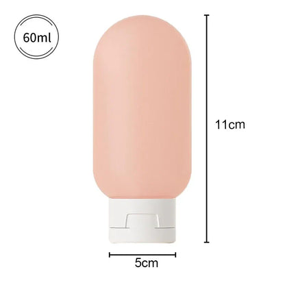 60ml Silicone Travel Bottles Set | Refillable TSA Approved Airplane Toiletries Kit