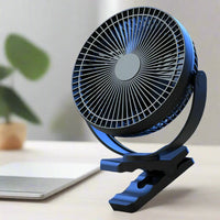 Portable Clip-On Fan | 10000mAh Battery Operated with 4-Speed Settings | USB Rechargeable for Home and Outdoor Comfort