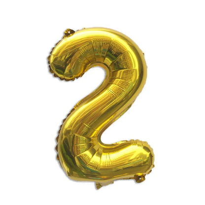 32 Inch Gold Foil Number Balloons 0-9 | Birthday Party Decorations