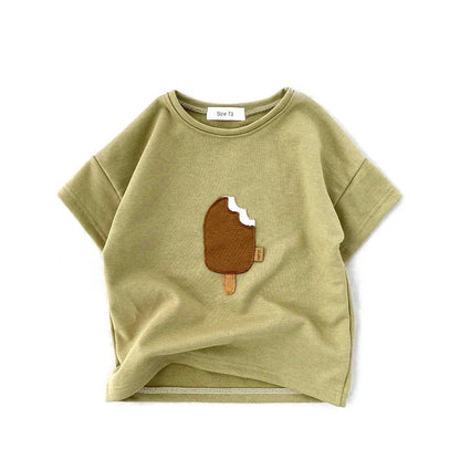 Baby Animal Print Cotton T-Shirt – Short Sleeve Top