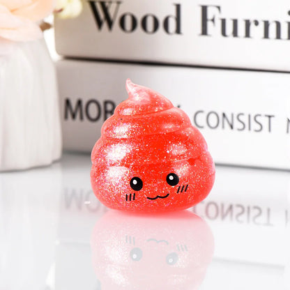 Squishy Poo Stress Ball | Novelty Glitter Fidget Toy for Stress Relief