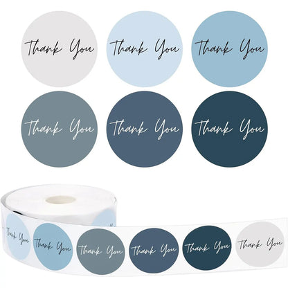 500pcs Round Thank You Stickers for Envelope Seal | Gift Packaging Labels for Party Decor and Scrapbooking