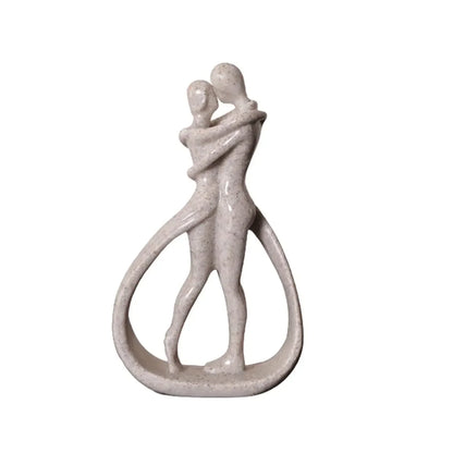 Abstract Couple Statue Crafts Desk Couple Figurine Collection Lovers Embrace Statue for Shelf Wedding Home Bookshelf Desk