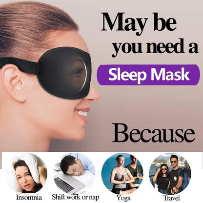 3D Breathable Sleep Mask | Light Blocking Eye Cover for Travel