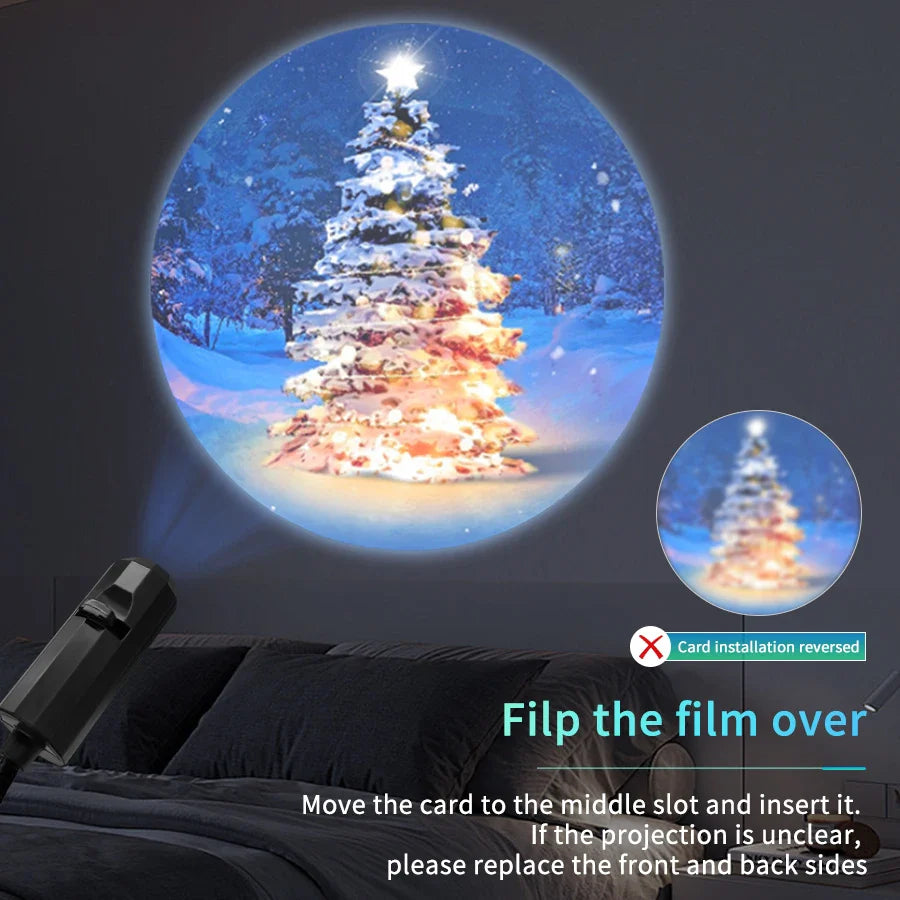 Moon Lamp Projector | USB LED Night Light for Halloween and Christmas Decor