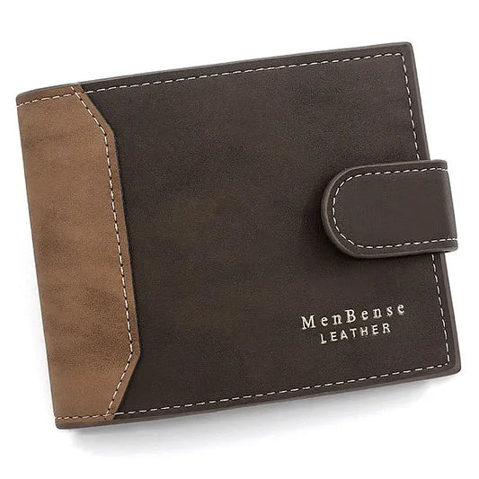 Compact RFID Wallet for Men | Slim PU Leather Card Holder