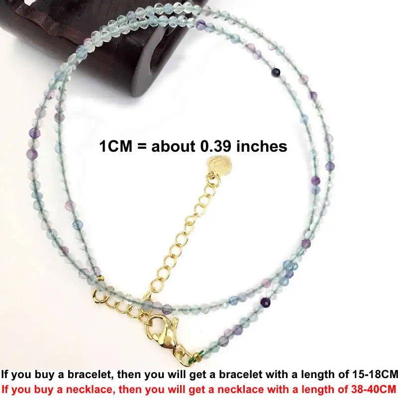 Faceted Gemstone Beaded Necklace and Bracelet Set | Natural Crystal Choker Jewelry for Men and Women