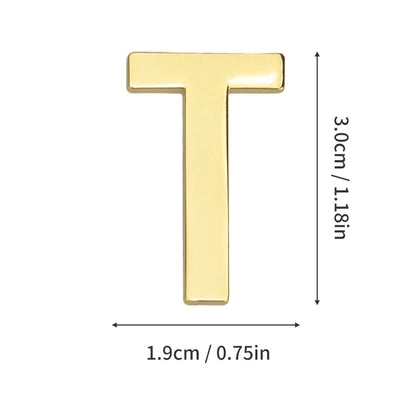 1 Pieza de metal autoadhesivo, número de casa, letras del alfabeto inglés para placa de puerta de apartamento, mesa, pegatinas de número de buzón de 3 x 2 cm