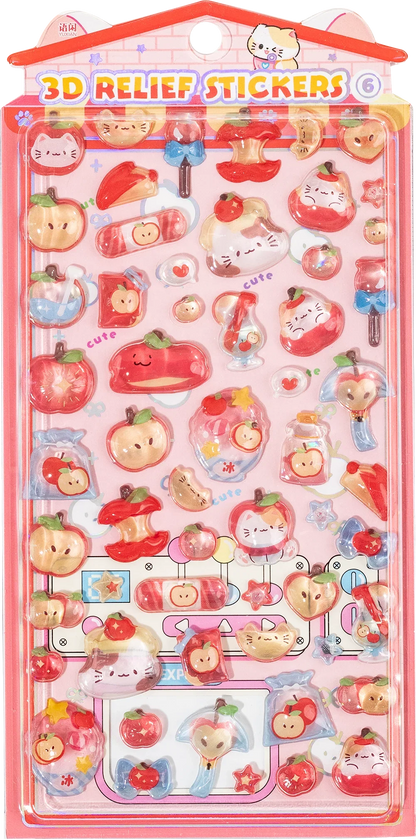 3D Food Stamping Seal Sticker | Japanese Anime Decorative Craft Stickers for Kids