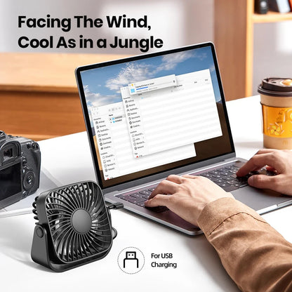 Portable Hand Fan | Mini Handheld USB Fan with Efficient Airflow | Perfect for Travel and Desk Use