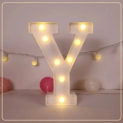 21.8cm White LED Letter&Number Night Lights,Battery Powered Decoration Lights,Wall Lights For Wedding,Birthday,Party,Christmas