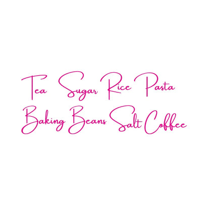 Kitchen Canister Labels Sticker Set | Waterproof Vinyl Decals for Tea Coffee Sugar