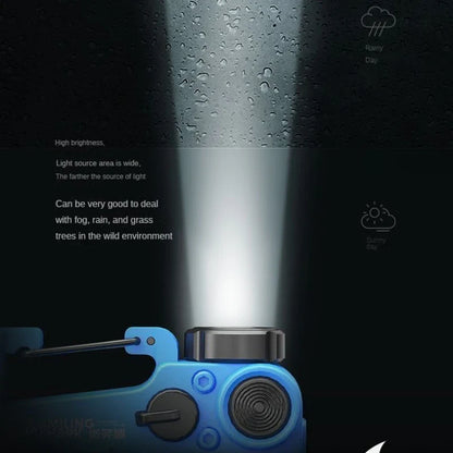 SMILING SHARK Flashlight Magnetic Clothe Clip Running Light | Outdoor Strong LED Camping Lantern with Power Indicator