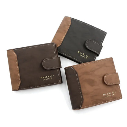 Compact RFID Wallet for Men | Slim PU Leather Card Holder