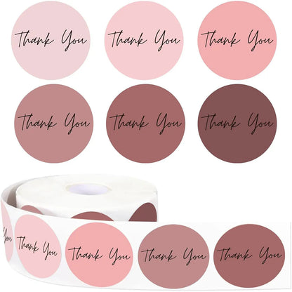 500pcs Round Thank You Stickers for Envelope Seal | Gift Packaging Labels for Party Decor and Scrapbooking