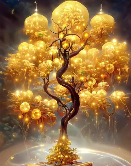 Arte de pared abstracto clásico, lujo, árbol del dinero dorado de la suerte, póster de impresión en lienzo HD, pintura decorativa para el hogar, sala de estar, dormitorio
