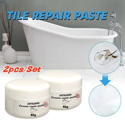 White Porcelain Repair Kit | Ceramic Repair Paste for Tubs, Tiles, Toilets, and Sinks