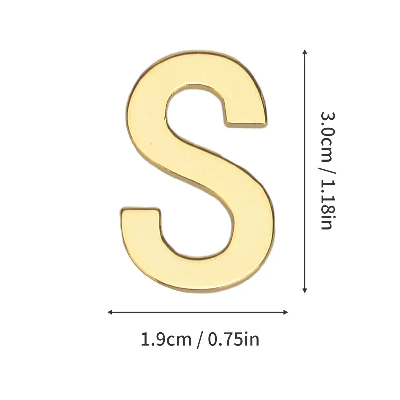 1 Pieza de metal autoadhesivo, número de casa, letras del alfabeto inglés para placa de puerta de apartamento, mesa, pegatinas de número de buzón de 3 x 2 cm