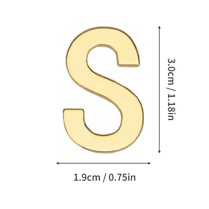 1 Pieza de metal autoadhesivo, número de casa, letras del alfabeto inglés para placa de puerta de apartamento, mesa, pegatinas de número de buzón de 3 x 2 cm