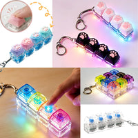 Crystal Clicker LED Keyboard Keychain | Stress Relief Fidget Toy for Adults and Kids