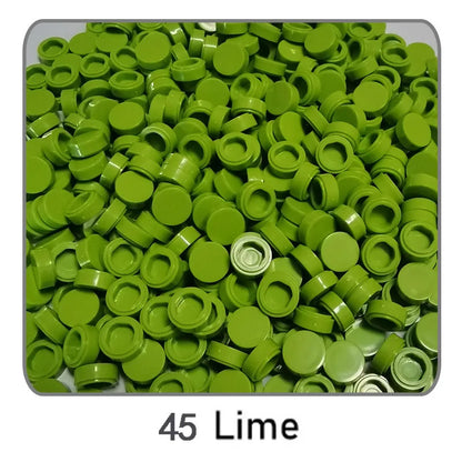 1000Pcs Tile 1x1 Round Building Blocks | 52 Color DIY Educational Creative Toy Set