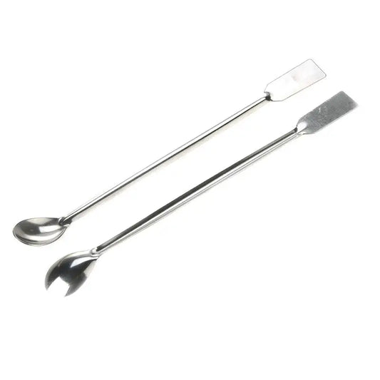 Double End Laboratory Sampling Spoon | Stainless Steel Scoop with Spatula