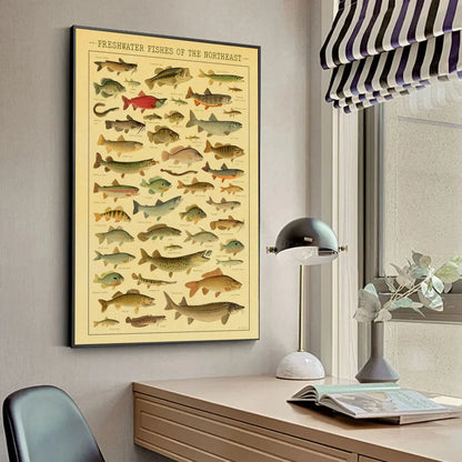 ACE Fishing Fish Sea Poster Mural Affiches et Posters Maison Salon Chambre Décoration Art Bar Café Tableau sans Cadre Affiche