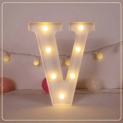 21.8cm White LED Letter&Number Night Lights,Battery Powered Decoration Lights,Wall Lights For Wedding,Birthday,Party,Christmas