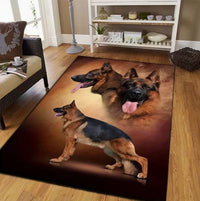 Living Room Rug German Shepherd Dog Cute Healing Theme Carpet Non-Slip Soft Easy To Clean  Pet Lover Personalized Home Decor Mat