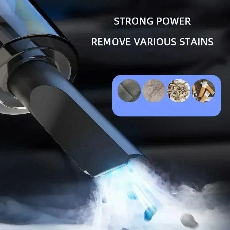 120W Cordless Car Vacuum Cleaner Powerful Suction USB Rechargeable for Pet Hair