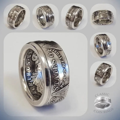 S925 Sterling Silver Ring with Vintage Motto Design | Classic Wedding Band