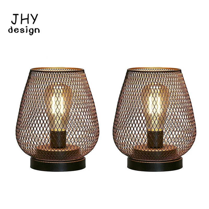 2 Pack Cordless LED Lantern Table Lamps Battery Powered Wireless Indoor Outdoor