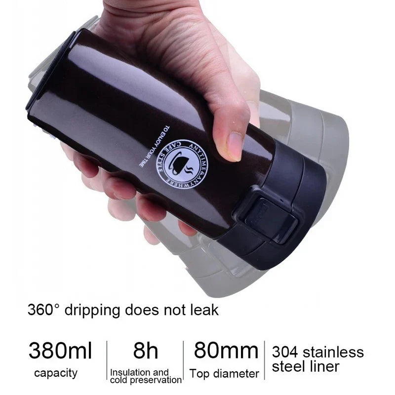 Mug isotherme 0,5L double paroi en acier inoxydable 304 Tasse à café Bouteille d'eau thermos sous vide Thé Café Anti-fuite Mug isotherme